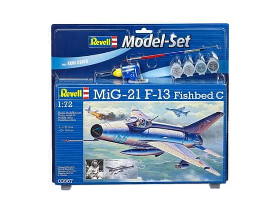 Revell maketa-miniatura SET MiG-21 F-13 Fishbed C • maketa-miniatura 1:72 novodobna letala • Level 4