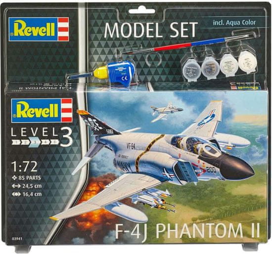 Revell maketa-miniatura SET F-4J Phantom II • maketa-miniatura 1:72 novodobna letala • Level 3