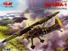 ICM maketa-miniatura Nemško izvidniško letalo Hs 126A-1 druge svetovne vojne • maketa-miniatura 1:48 starodobna letala • Level 3