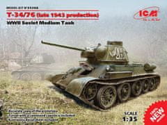 ICM maketa-miniatura T-34-76 (izdelana konec 1943), 2. svetovna vojna. Sovjetski srednji tank • maketa-miniatura 1:35 tanki in oklepniki • Level 4
