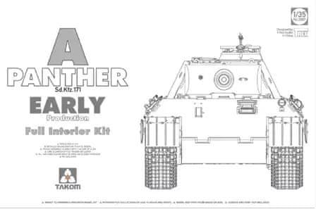Takom maketa-miniatura Panther A early • maketa-miniatura 1:35 tanki in oklepniki • Level 4