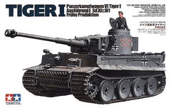 Tamiya maketa-miniatura Nemški TIGER I zgodnja proizvodnja • maketa-miniatura 1:35 tanki in oklepniki • Level 3