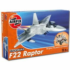 Airfix maketa-miniatura Quick build Raptor • maketa-miniatura novodobna letala • Level 1