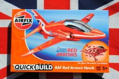 Airfix maketa-miniatura Quick build Red Arrows Hawk • maketa-miniatura novodobna letala • Level 1