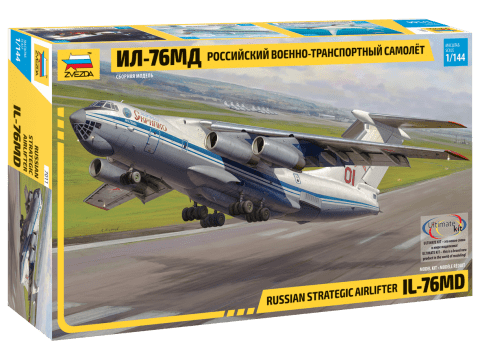 Zvezda maketa-miniatura Ilyushin IL-76 MD • maketa-miniatura 1:144 novodobna letala • Level 3