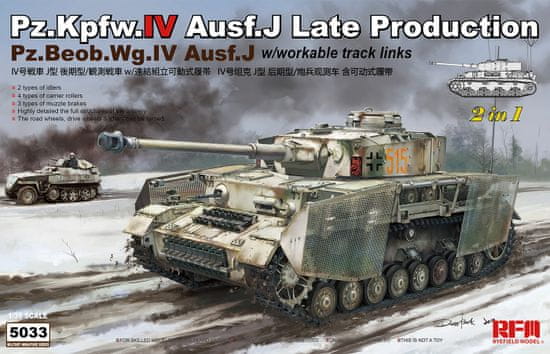 RFM maketa-miniatura Pz.Kpfw.IV Ausf.J Late Production, Pz.Beob.Wg.IV Ausf.J • maketa-miniatura 1:35 tanki in oklepniki • Level 4