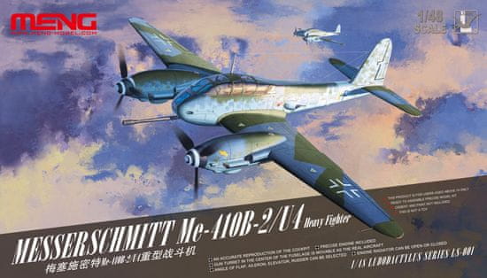 Meng maketa-miniatura Messerschmitt Me 410 B-2-U4 HEAVY FIGHTER • maketa-miniatura 1:48 starodobna letala • Level 4