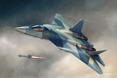 Hobbyboss maketa-miniatura Russian T-50 PAK-FA • maketa-miniatura 1:72 novodobna letala • Level 3