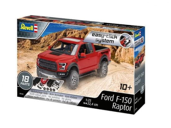 Revell maketa-miniatura Ford F-150 Raptor • maketa-miniatura 1:25 novodobni avtomobili • Level 2