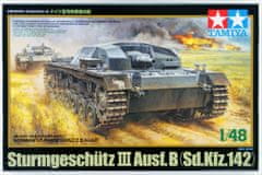 Tamiya maketa-miniatura Sturmgeschütz III Ausf. B (Sd.Kfz. 142) • maketa-miniatura 1:48 tanki in oklepniki • Level 3