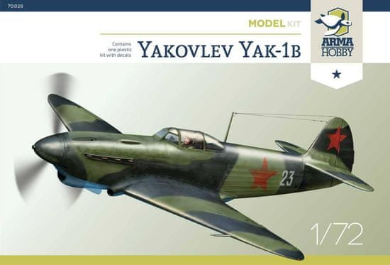 ARMA Hobby maketa-miniatura Yakovlev Yak-1b • maketa-miniatura 1:72 starodobna letala • Level 3