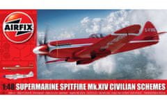 Airfix maketa-miniatura Supermarine Spitfire Mk.XIV (Civilne barve) • maketa-miniatura 1:48 starodobna letala • Level 4