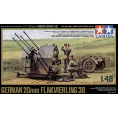 Tamiya maketa-miniatura German 20mm Flakvierling 38 • maketa-miniatura 1:48 cannon • Level 3