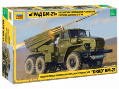 Zvezda maketa-miniatura Raketni izstreljevalec BM-21 "Grad" • maketa-miniatura 1:35 tovornjaki • Level 4