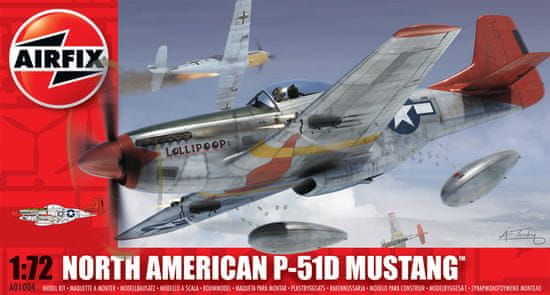 Airfix maketa-miniatura North American P-51D Mustang • maketa-miniatura 1:72 starodobna letala • Level 3