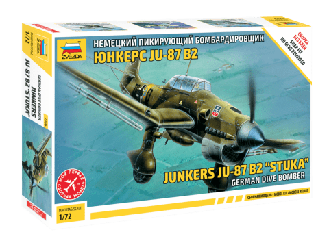 Zvezda maketa-miniatura Junkers Ju 87B-2 "Stuka" • maketa-miniatura 1:72 starodobna letala • Level 3