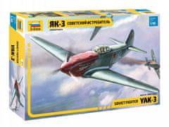 Zvezda maketa-miniatura Sovjetski lovec Jak-3 • maketa-miniatura 1:48 starodobna letala • Level 3