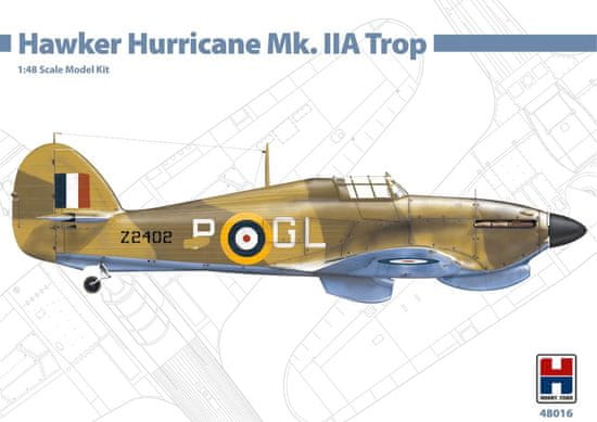 Hobby2000 maketa-miniatura Hawker Hurricane Mk.IIa Trop • maketa-miniatura 1:48 starodobna letala • Level 4