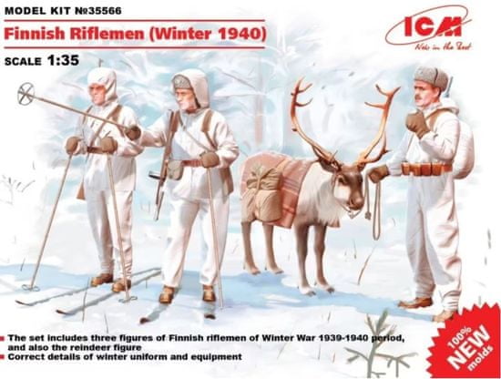ICM maketa-miniatura Finski strelci (zima 1940) • maketa-miniatura 1:35 figure • Level 3