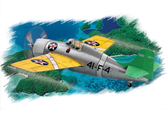 Hobbyboss maketa-miniatura F4F-3 "Wildcat" • maketa-miniatura 1:72 starodobna letala • Level 2