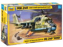 Zvezda maketa-miniatura Sovjetski jurišni helikopter Mi-24P "Hind" • maketa-miniatura 1:72 helikopterji • Level 3