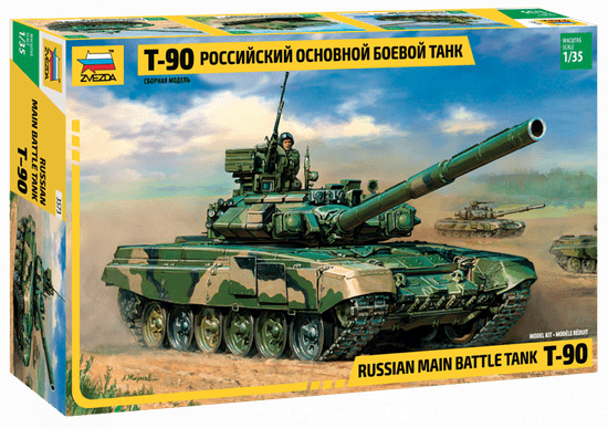 Zvezda maketa-miniatura Ruski GB Tank T-90 • maketa-miniatura 1:72 tanki in oklepniki • Level 3