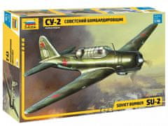 Zvezda maketa-miniatura Sovjetski bombnik Su-2 • maketa-miniatura 1:48 starodobna letala • Level 3
