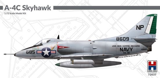 Hobby2000 maketa-miniatura A-4C Skyhawk • maketa-miniatura 1:72 starodobna letala • Level 3