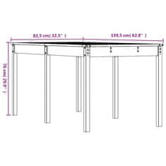 Vidaxl Vrtna miza 159,5x82,5x76 cm trden les douglas