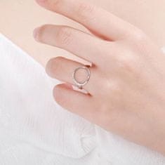 MOISS Eleganten srebrn prstan s cirkoni R0001901 (Obseg 48 mm)