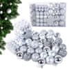 Malatec Komplet srebrnih božičnih kroglic 100 kosov + zvezda