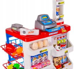 Kruzzel Otroška trgovina Supermarket 82cm + voziček