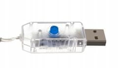 Malatec Novoletne lučke veriga 300 LED hladno bela 30m 8 funkcij USB