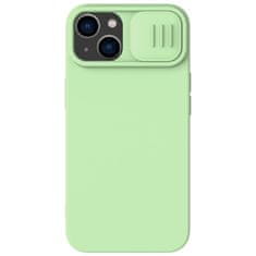 slomart nillkin camshield silikonski ovitek za iphone 15 s pokrovom za kamero - mint