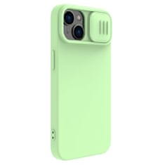 slomart nillkin camshield silikonski ovitek za iphone 15 s pokrovom za kamero - mint