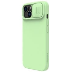 slomart nillkin camshield silikonski ovitek za iphone 15 s pokrovom za kamero - mint