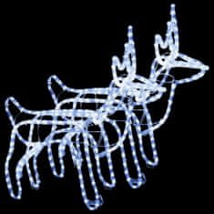 Vidaxl Božični severni jelen 2 kosa hladno bel 60x30x60 cm