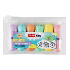 EASY Kids FLASH MINI PASTEL set osvetljevalcev, 6 pastelnih barv