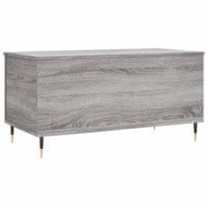 Vidaxl Klubska mizica siva sonoma 90x44,5x45 cm inženirski les