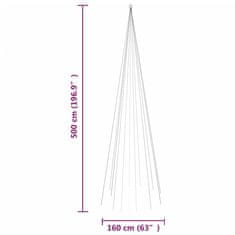 Vidaxl Novoletna jelka iz 732 modrih LED lučk 500 cm