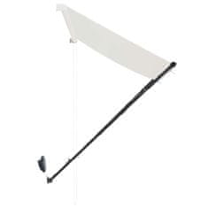 Vidaxl Zložljiva tenda z LED lučmi 350x150 cm krem