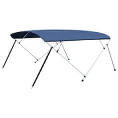 Vidaxl Bimini tenda s 4 loki mornarsko modra 243x(230-244)x137 cm