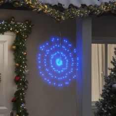 Greatstore Božične zvezdne lučke 140 LED 8 kosov modre 17 cm