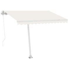 Vidaxl Prostostoječa ročno zložljiva tenda 300x250 cm krem