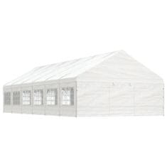 Vidaxl Paviljon s streho bel 13,38x5,88x3,75 m polietilen