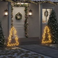 Vidaxl Božična svetlobna dekoracija s konicami drevo 115 LED 90 cm