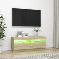 Vidaxl TV omarica z LED lučkami sonoma hrast 100x35x40 cm