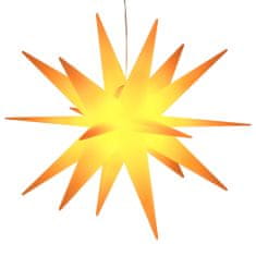 Vidaxl Svetilka v obliki zvezde LED zložljiva rumena 43 cm