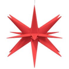 Vidaxl Svetilka v obliki zvezde LED zložljiva rdeča 43 cm