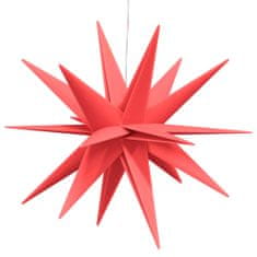 Vidaxl Svetilka v obliki zvezde LED zložljiva rdeča 57 cm